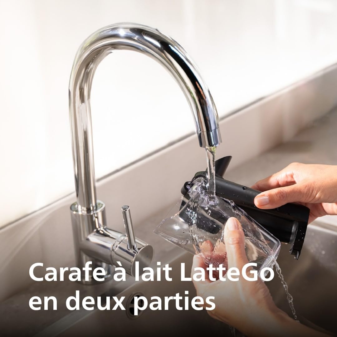 Série 5400 Machine Expresso - Café à Grain - LatteGo Mousseur à Lait, 12 Spécialités de Café, Affichage Intuitif, 4 Profils Utilisateur, Chrome (EP5447/90)