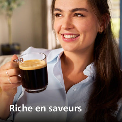 Série 5400 Machine Expresso - Café à Grain - LatteGo Mousseur à Lait, 12 Spécialités de Café, Affichage Intuitif, 4 Profils Utilisateur, Chrome (EP5447/90)